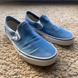 Vans Classic Slip-On (Navy Canvas) — Size 7 — Lightly Worn